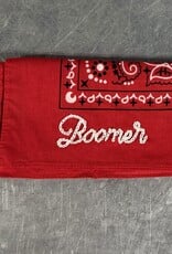 Boomer Hand Stitch Red Bandana