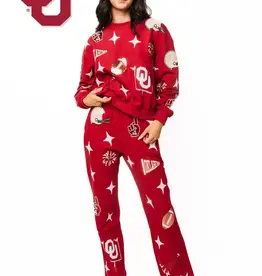 QOS Oklahoma Sequin Icon Sweatpants