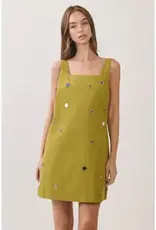 Mirror Embellished Mini Dress
