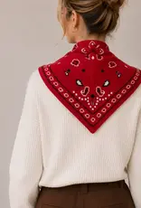 Thick Paisley Triangle Scarf