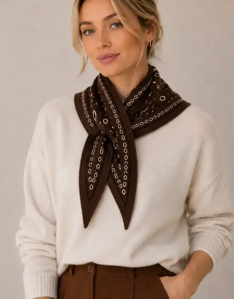 Thick Paisley Triangle Scarf