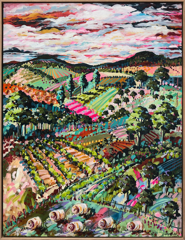 Cathy Usatoff Spring Vines and Hills