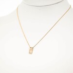 Silver Girl Stamped Drop Necklace Gold Fill