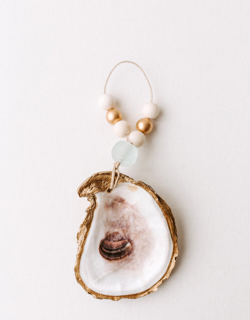 Grit & Grace Cheers Oyster Shell Wine Charm / Napkin Ring