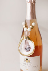 Grit & Grace Cheers Oyster Shell Wine Charm / Napkin Ring