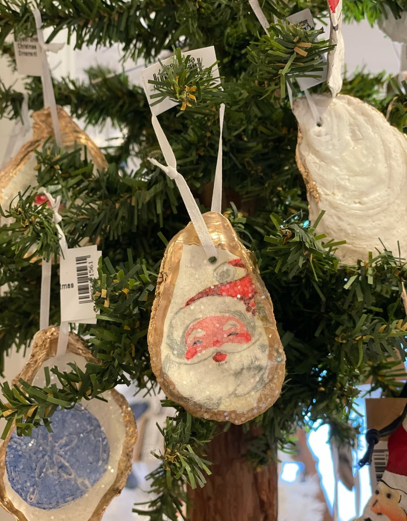 Local Artist Oyster Santa Christmas Ornament