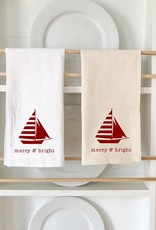 Seagate Studio Christmas Sailboat Tea Towel