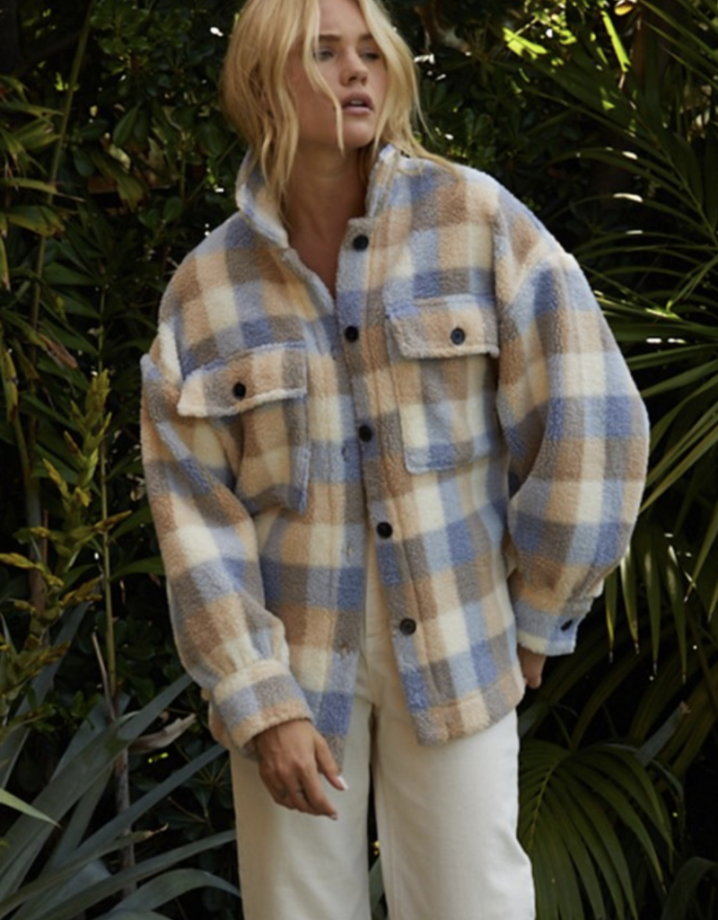 By Together Alexa Oversized Flannel Jacket