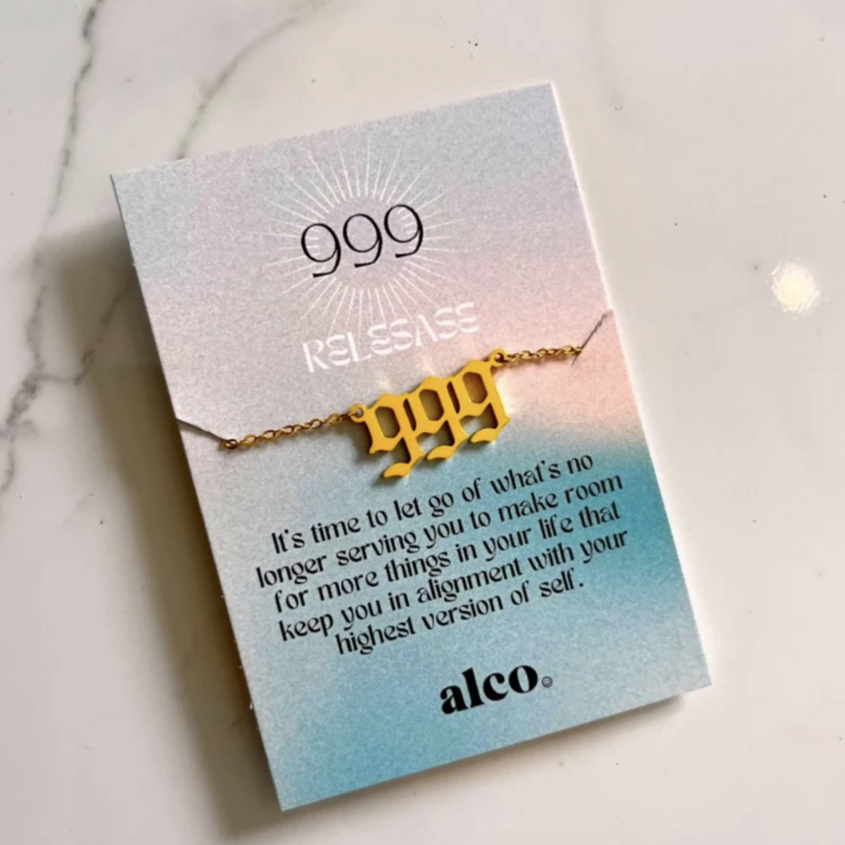 Alco Gold Angel Number Necklace