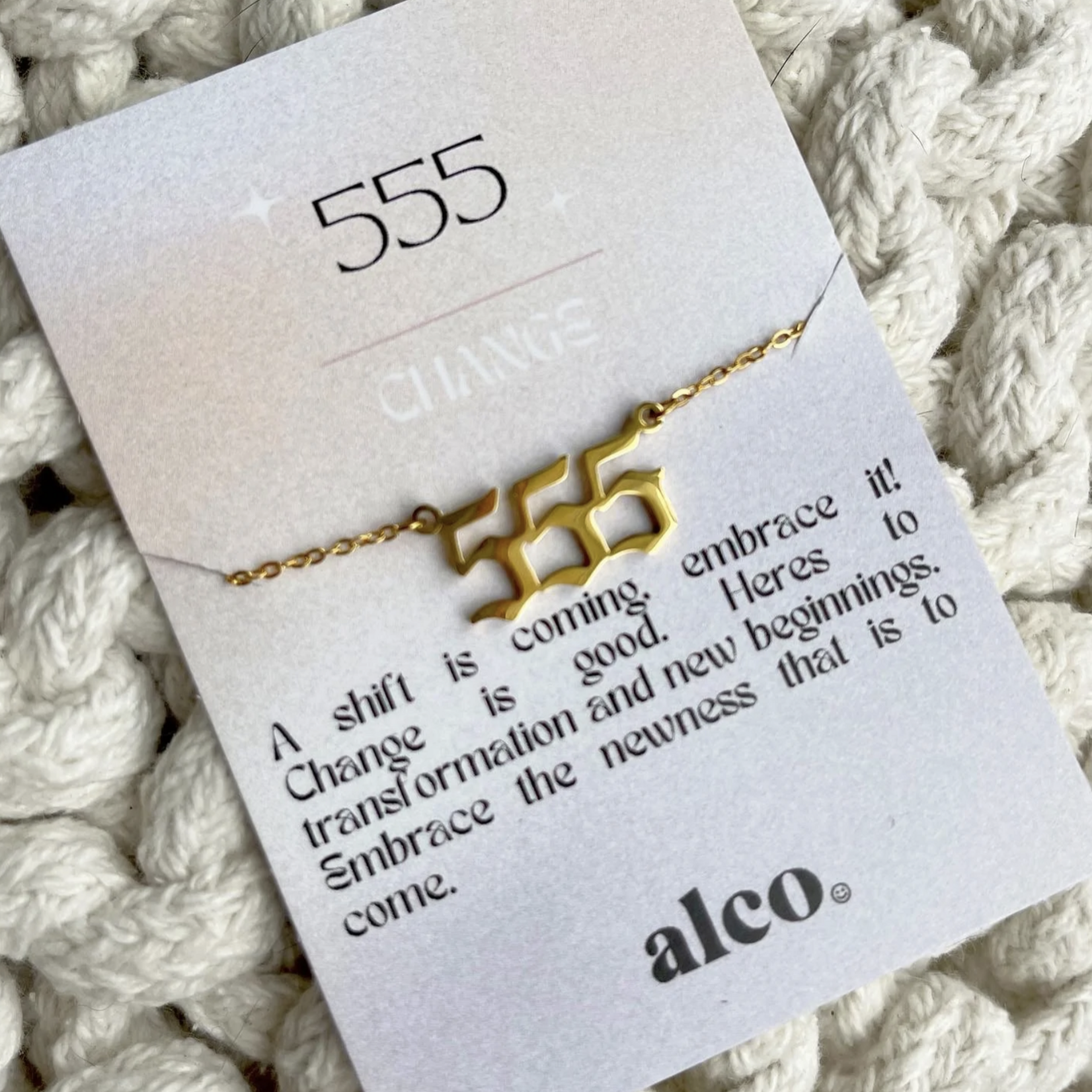 Alco Gold Angel Number Necklace