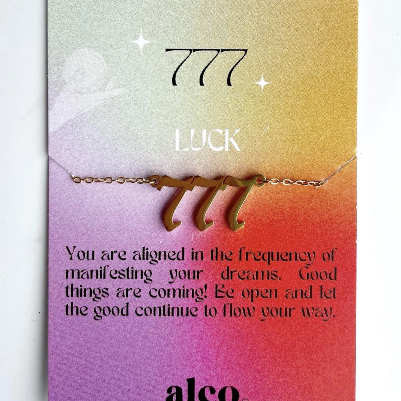 Alco Gold Angel Number Necklace