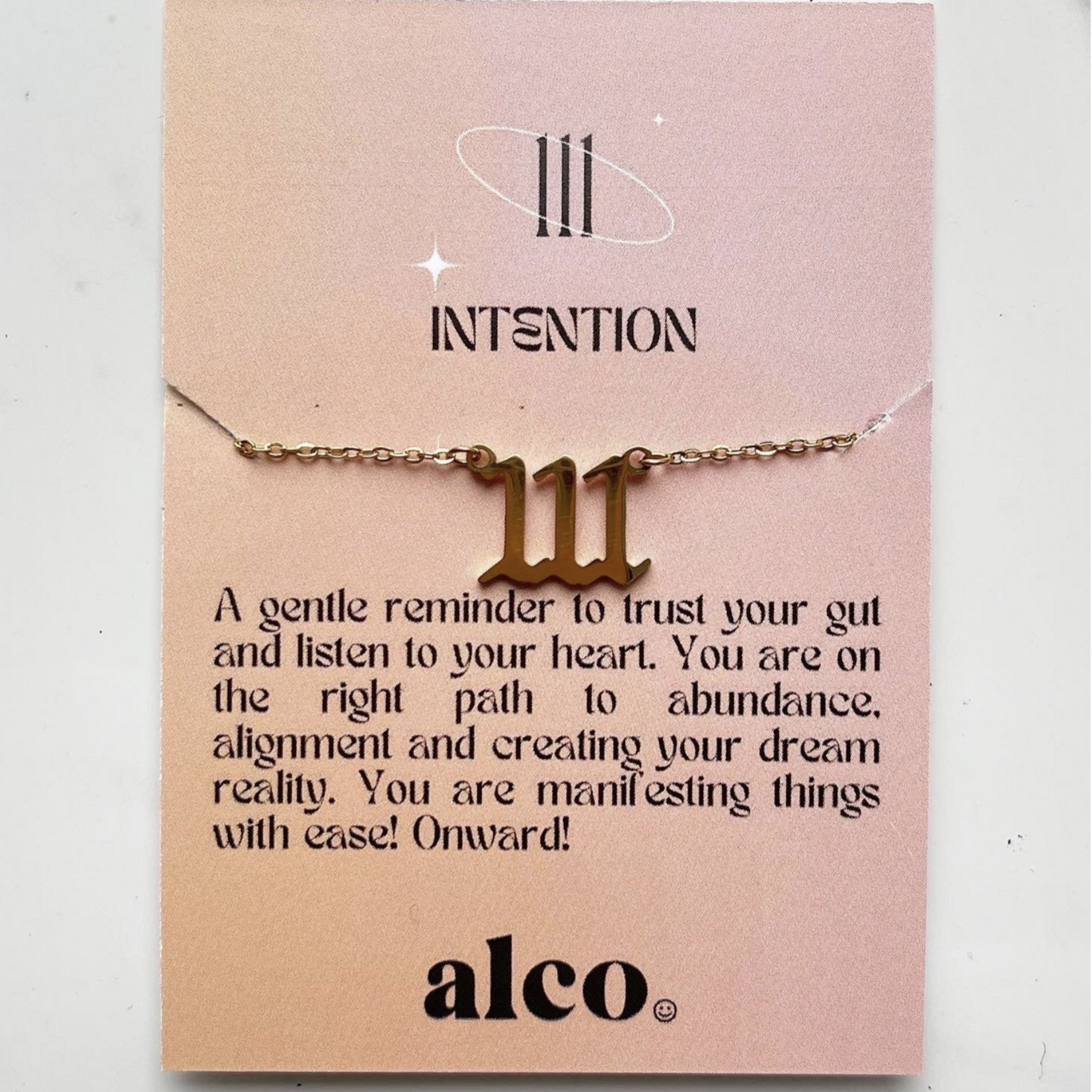 Alco Silver Angel Number Necklace