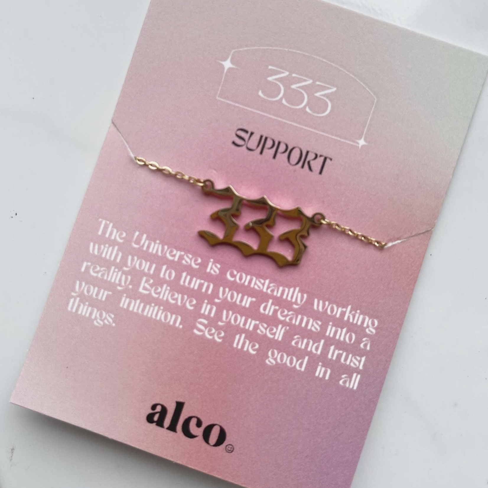 Alco Silver Angel Number Necklace