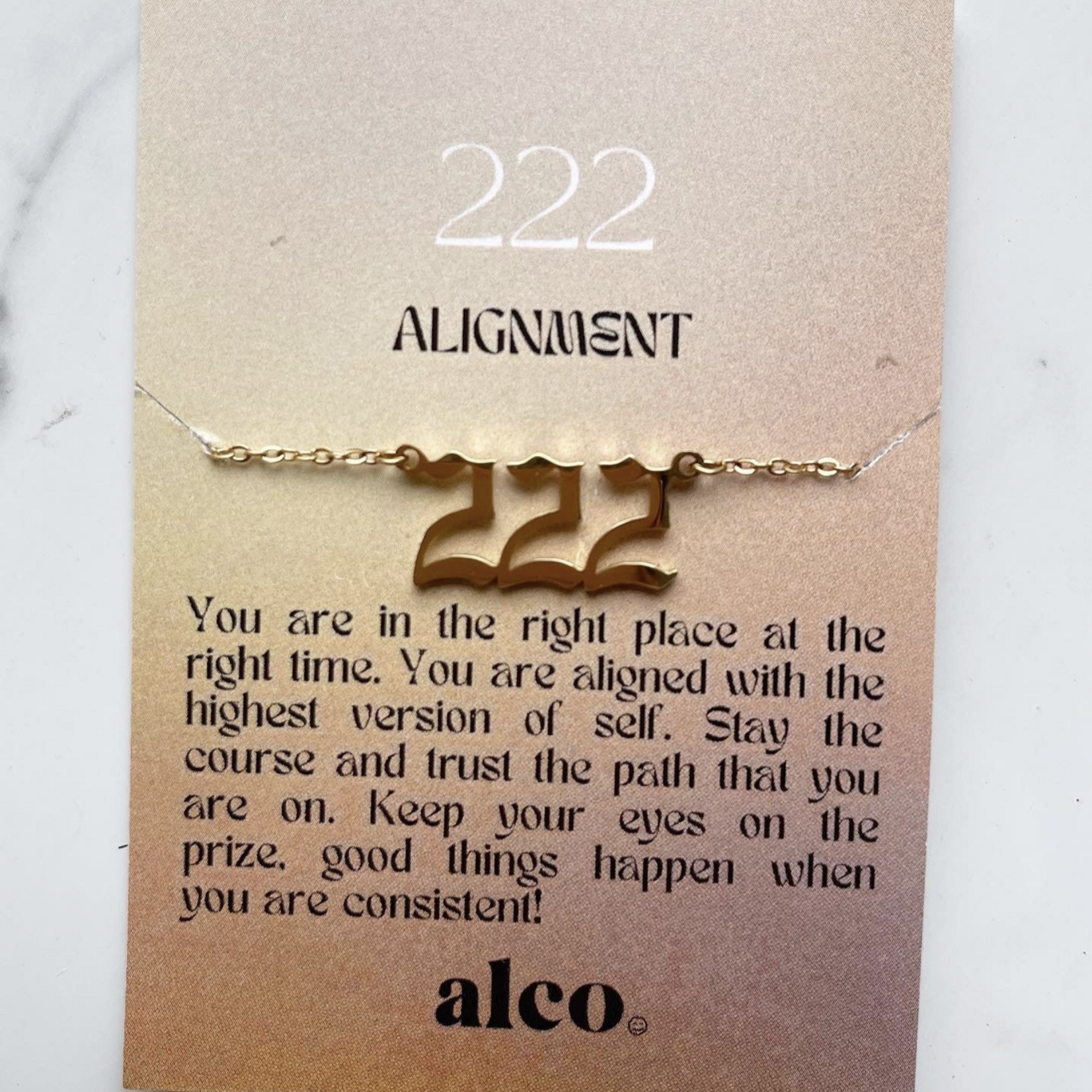 Alco Silver Angel Number Necklace