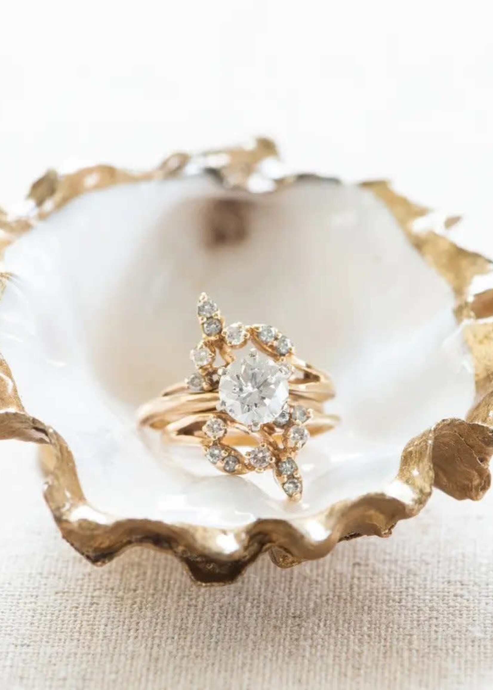 Grit & Grace Oyster Jewelry Dish | Gold