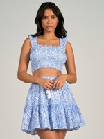 Elan Tiered Patterned Skirt