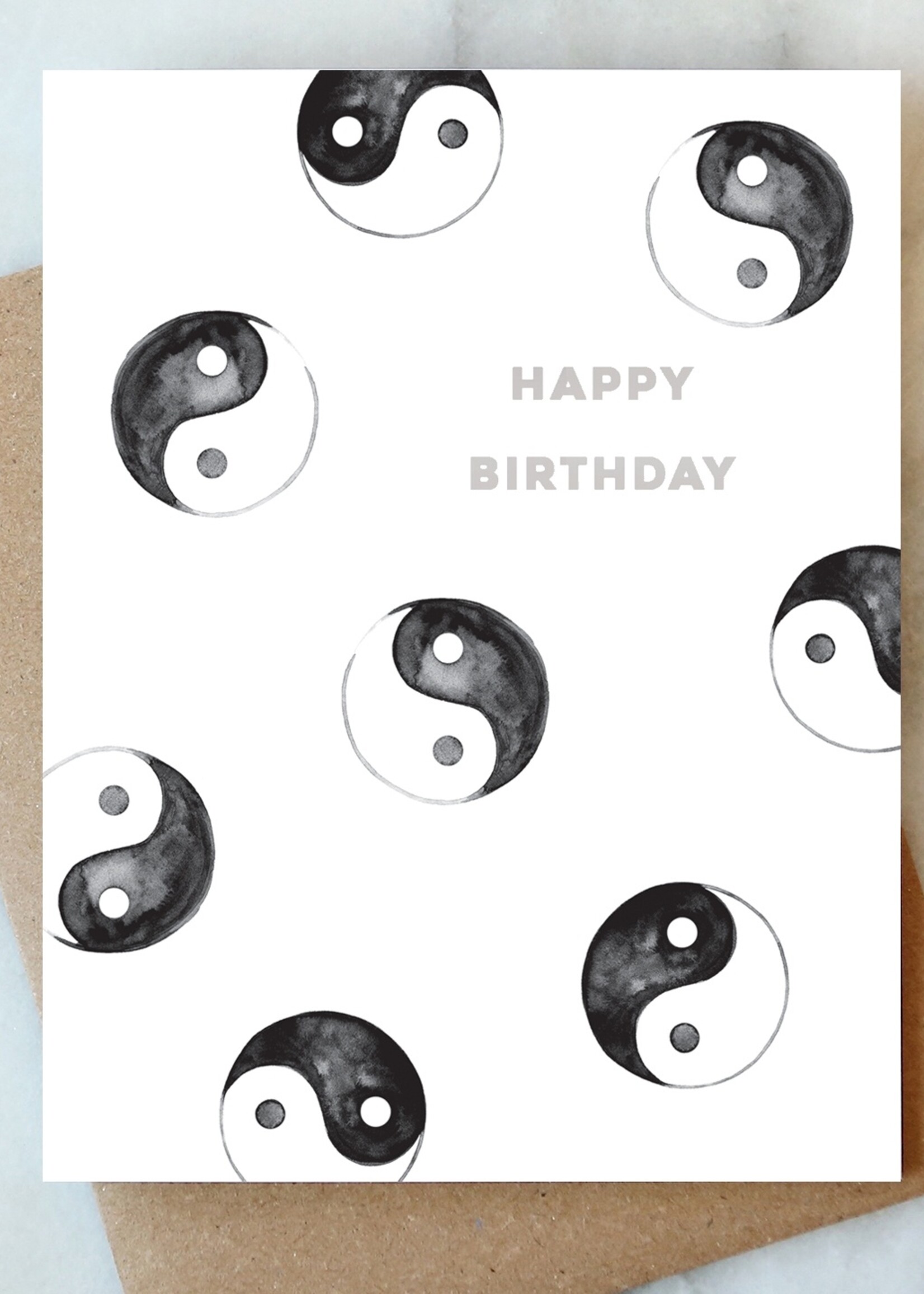 Yin Yang Happy Birthday Card