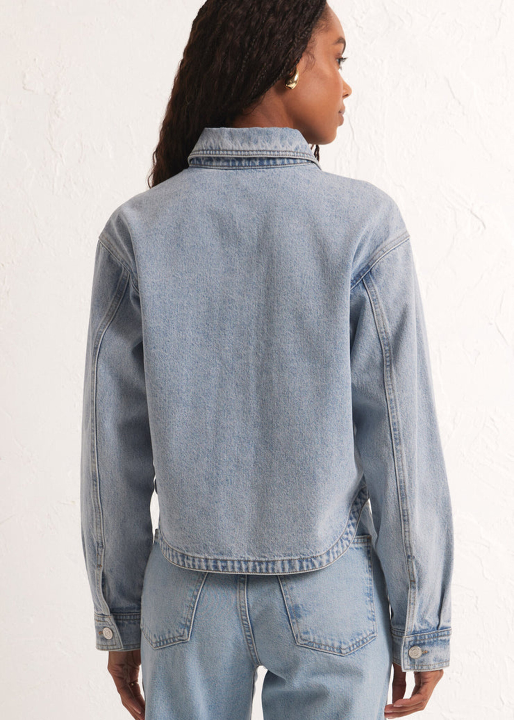 Z Supply All Day Cropped Denim Jacket