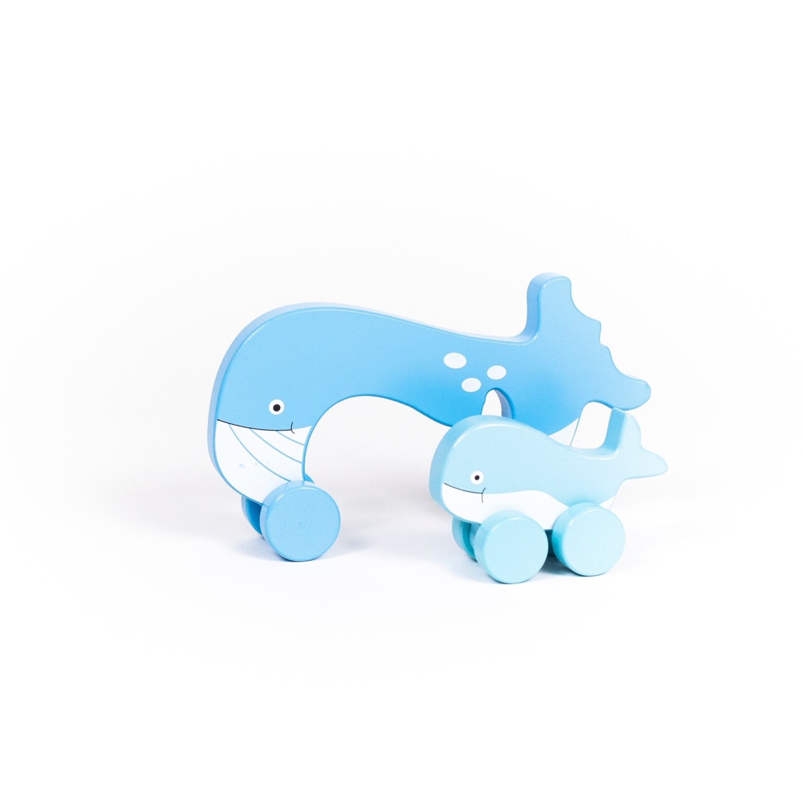 Jack Rabbit Creations Big & Little Wooden Roller Whale