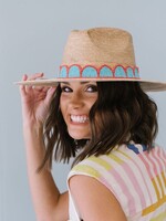 Sunshine Tienda Gloria Turquoise Crochet Palm Hat