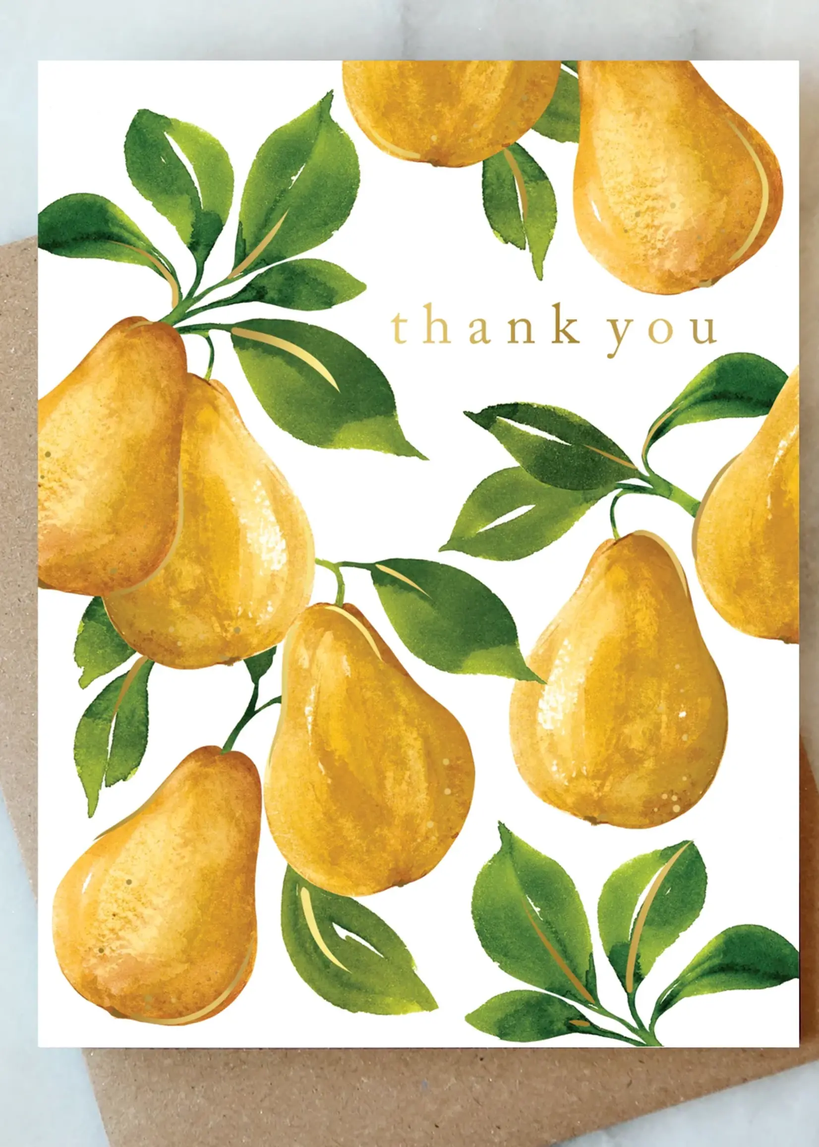 Pears Thank You Greeting Card