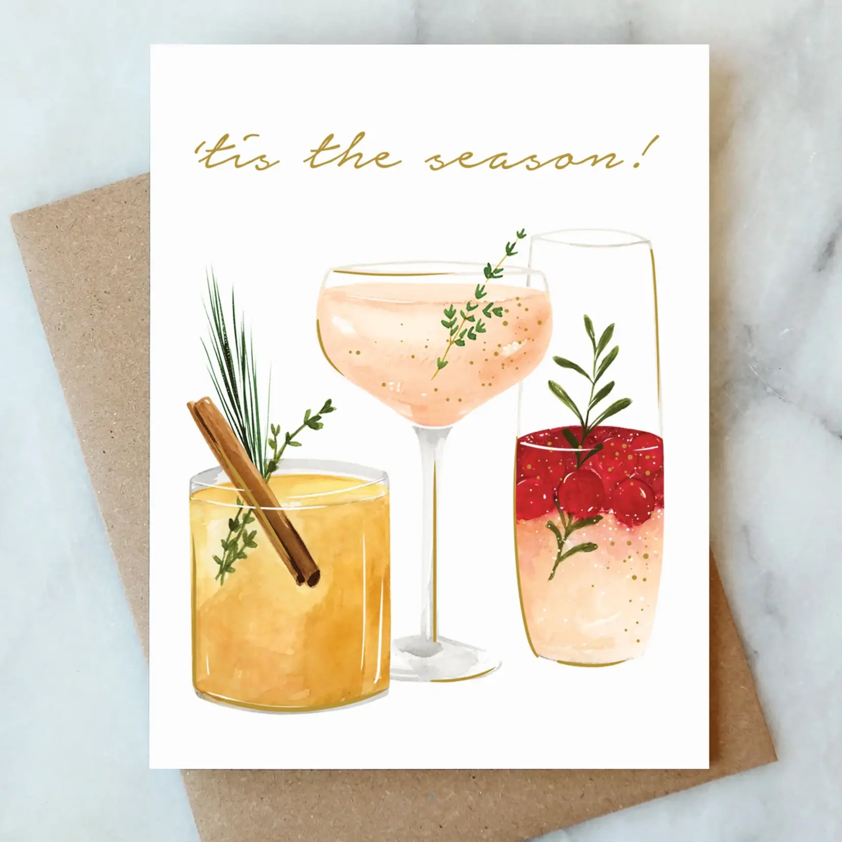 'tis the Season Greeting Card | Christmas Holiday Card