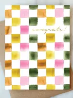 Checkerboard Congrats Greeting Card