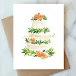 Just Married Cake Wedding Card