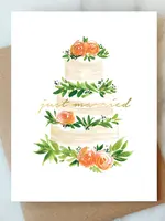 Just Married Cake Wedding Card