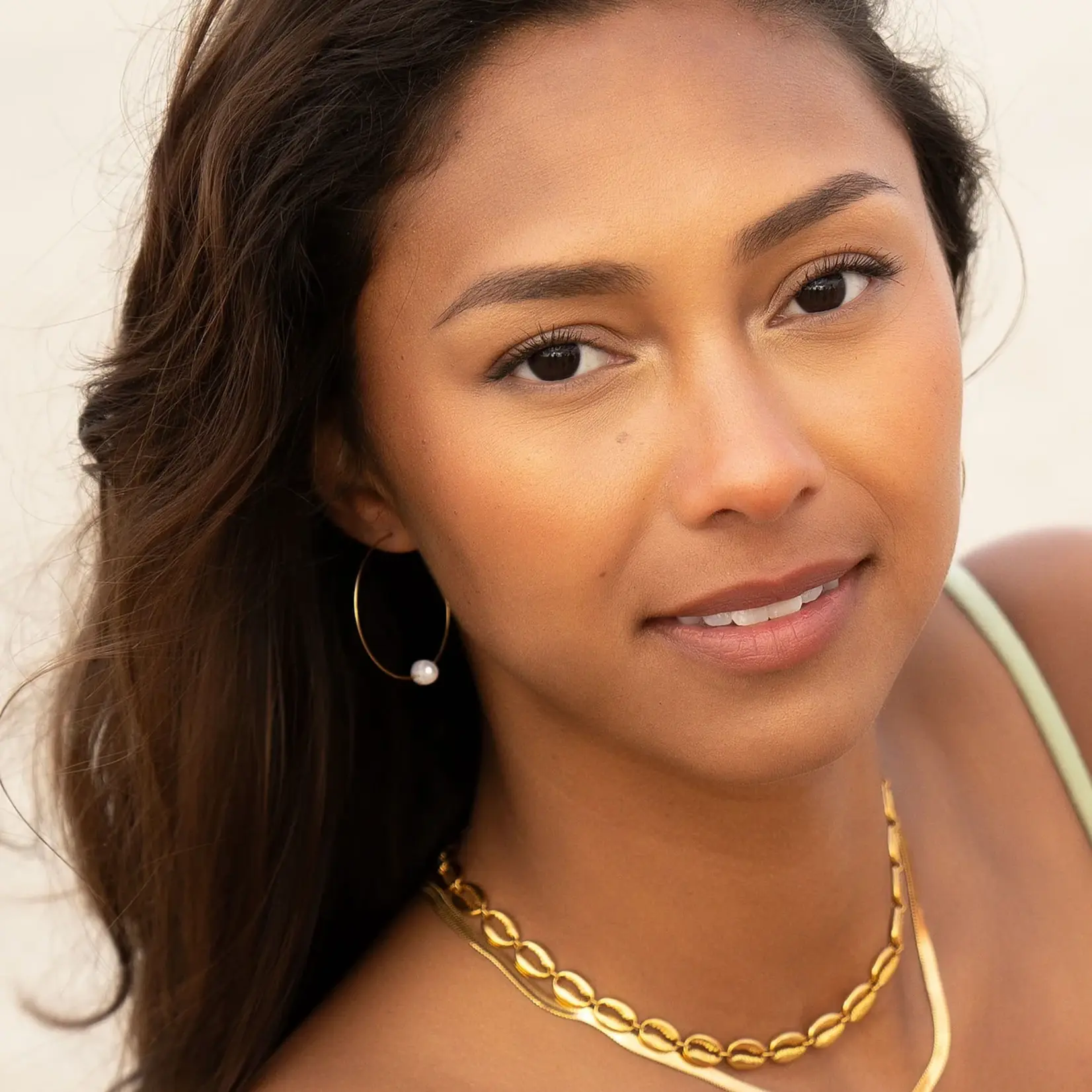 Salty Cali Fresh Water Pearl Hoops - Salty Shells