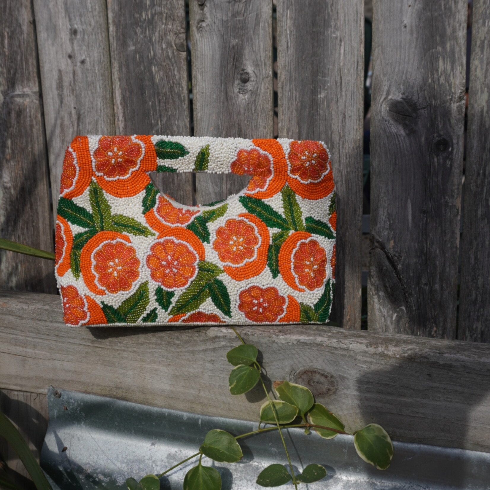 Tiana Tangerine Clutch