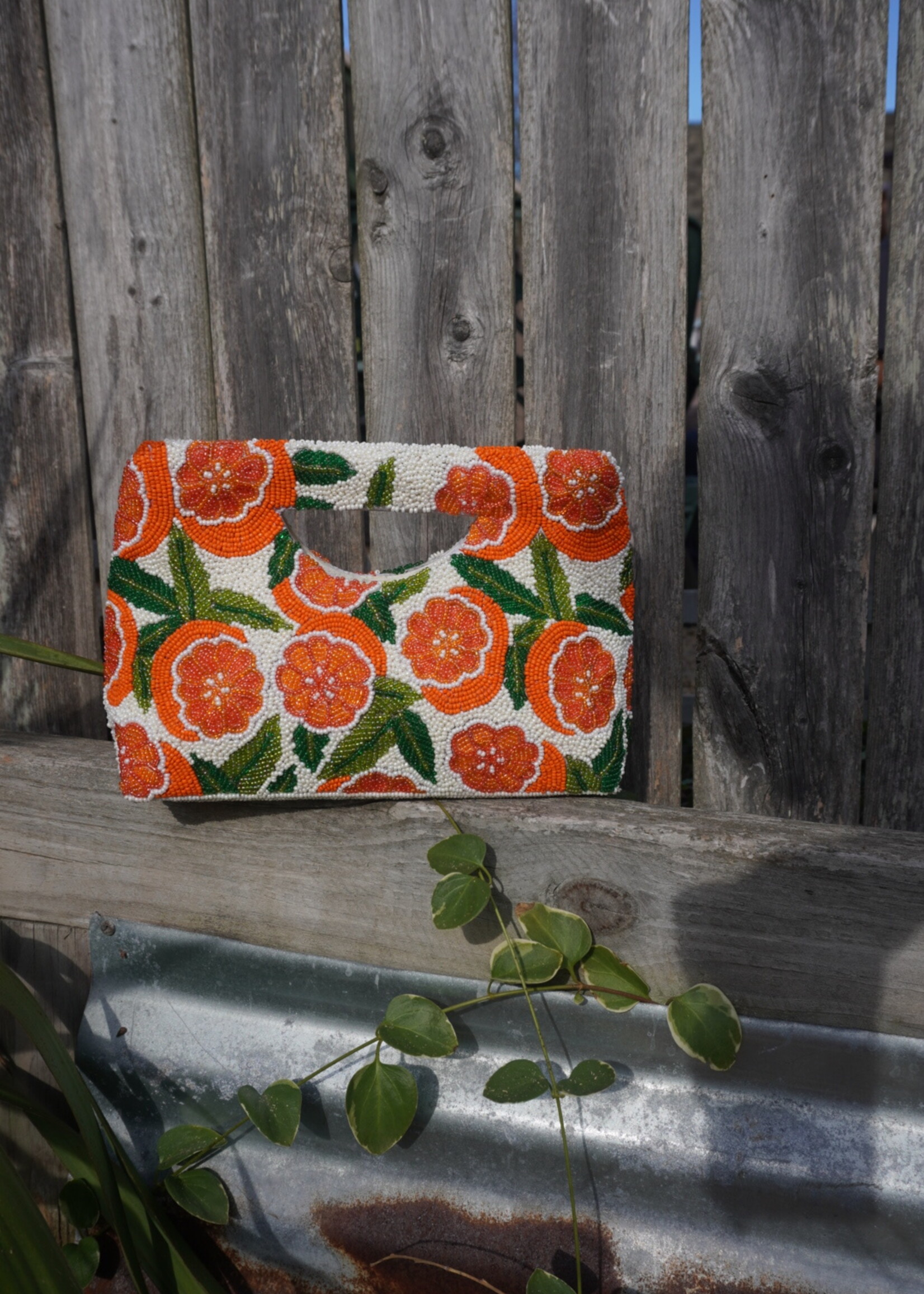 Tiana Tangerine Clutch