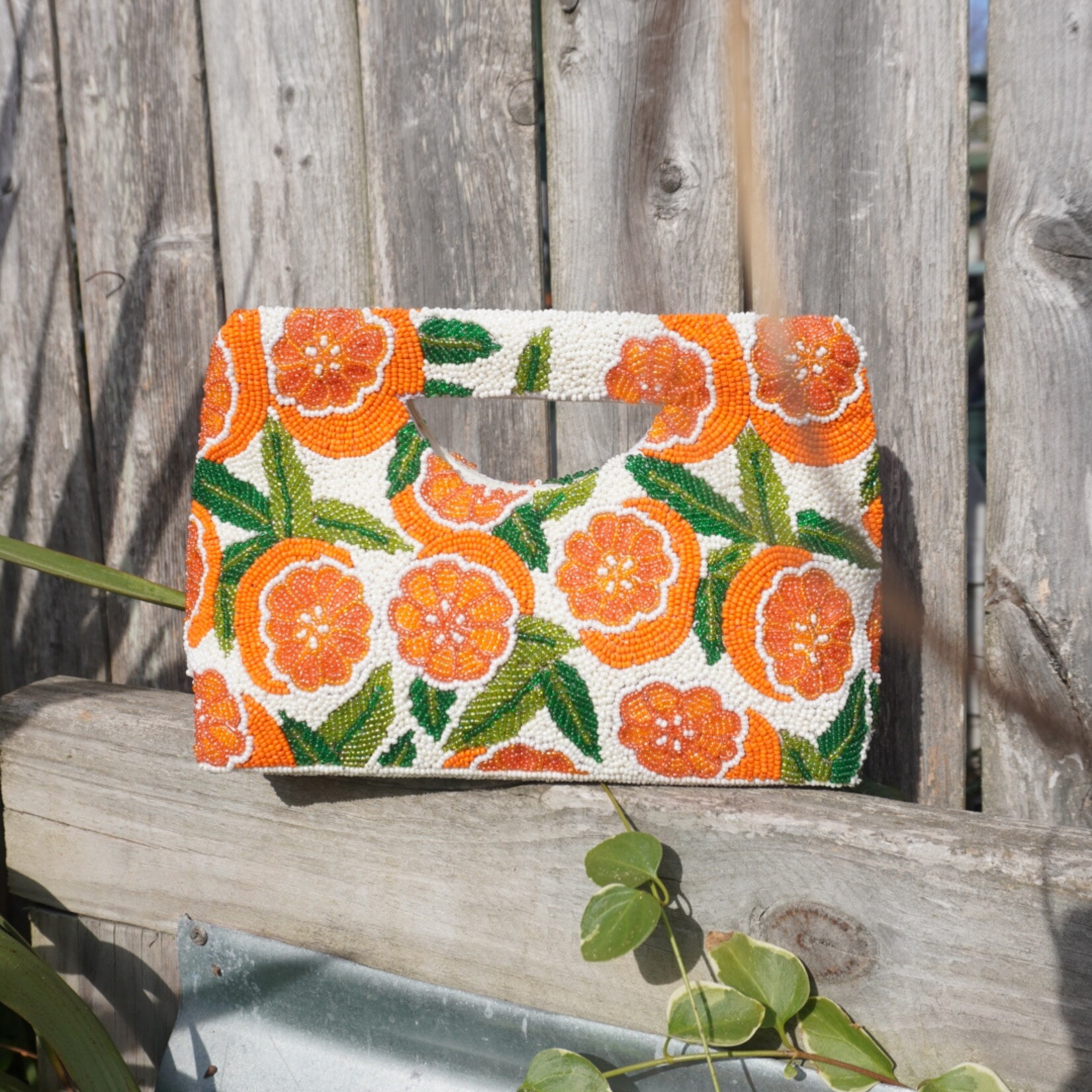 Tiana Tangerine Clutch