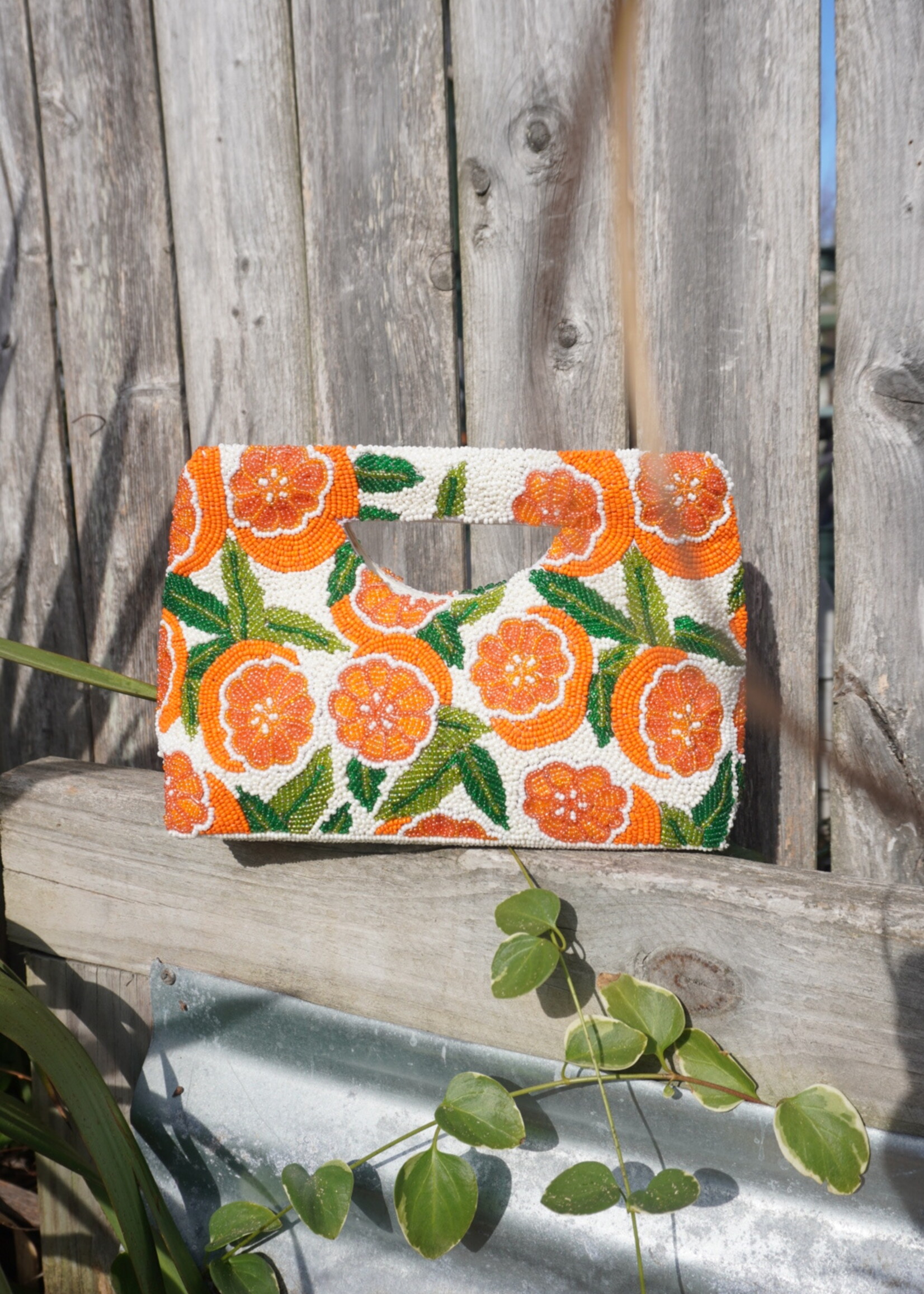 Tiana Tangerine Clutch