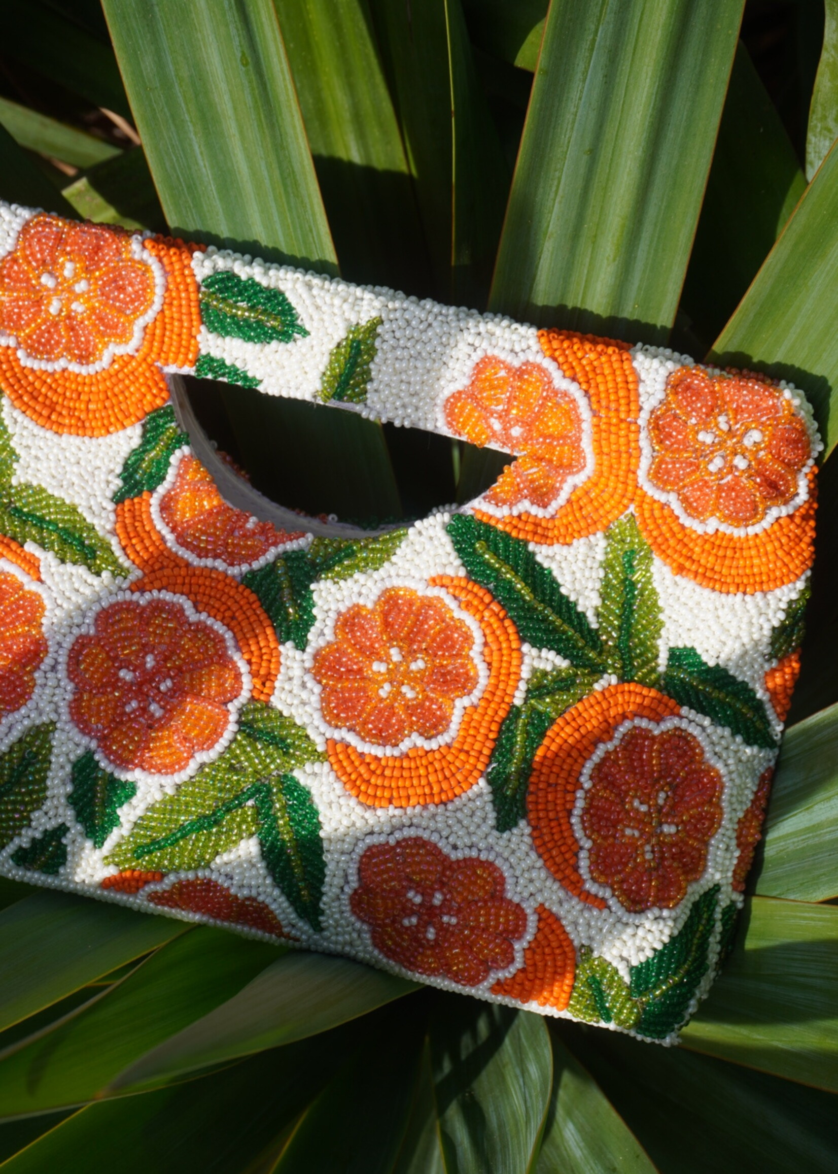 Tiana Tangerine Clutch