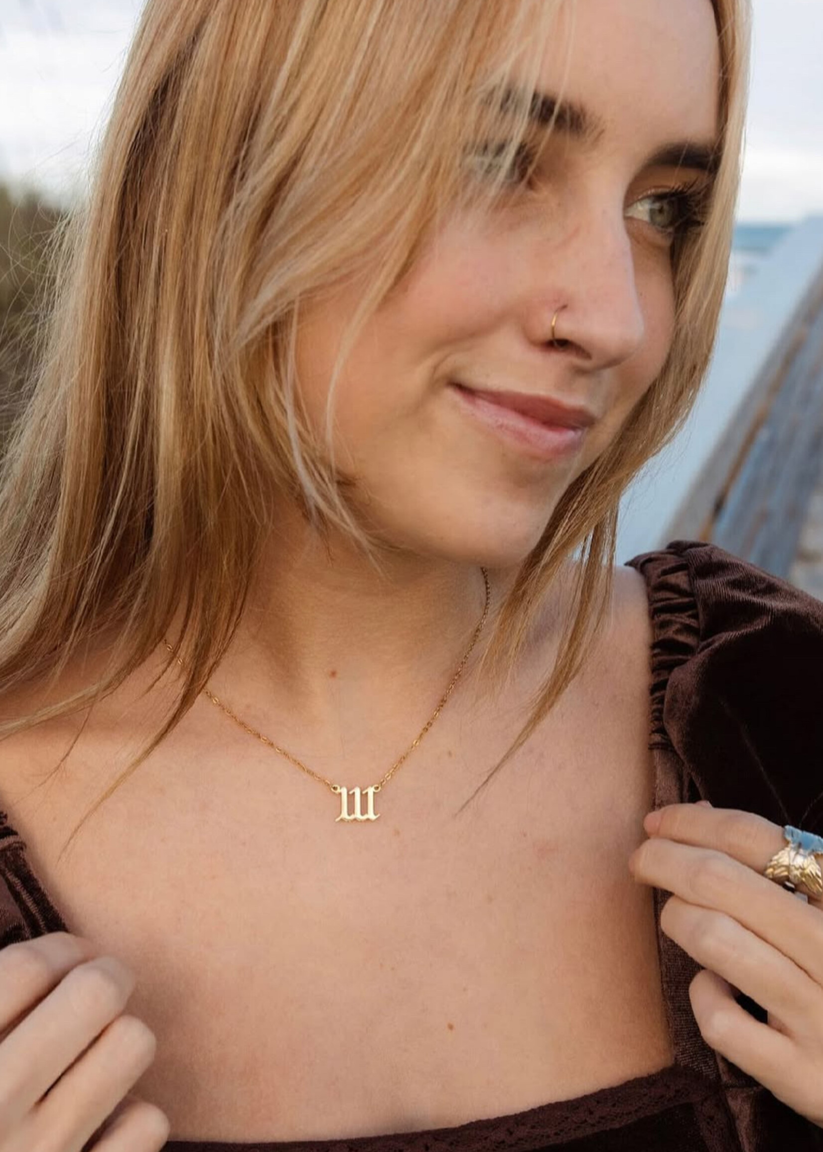 Alco Gold Angel Number Necklace