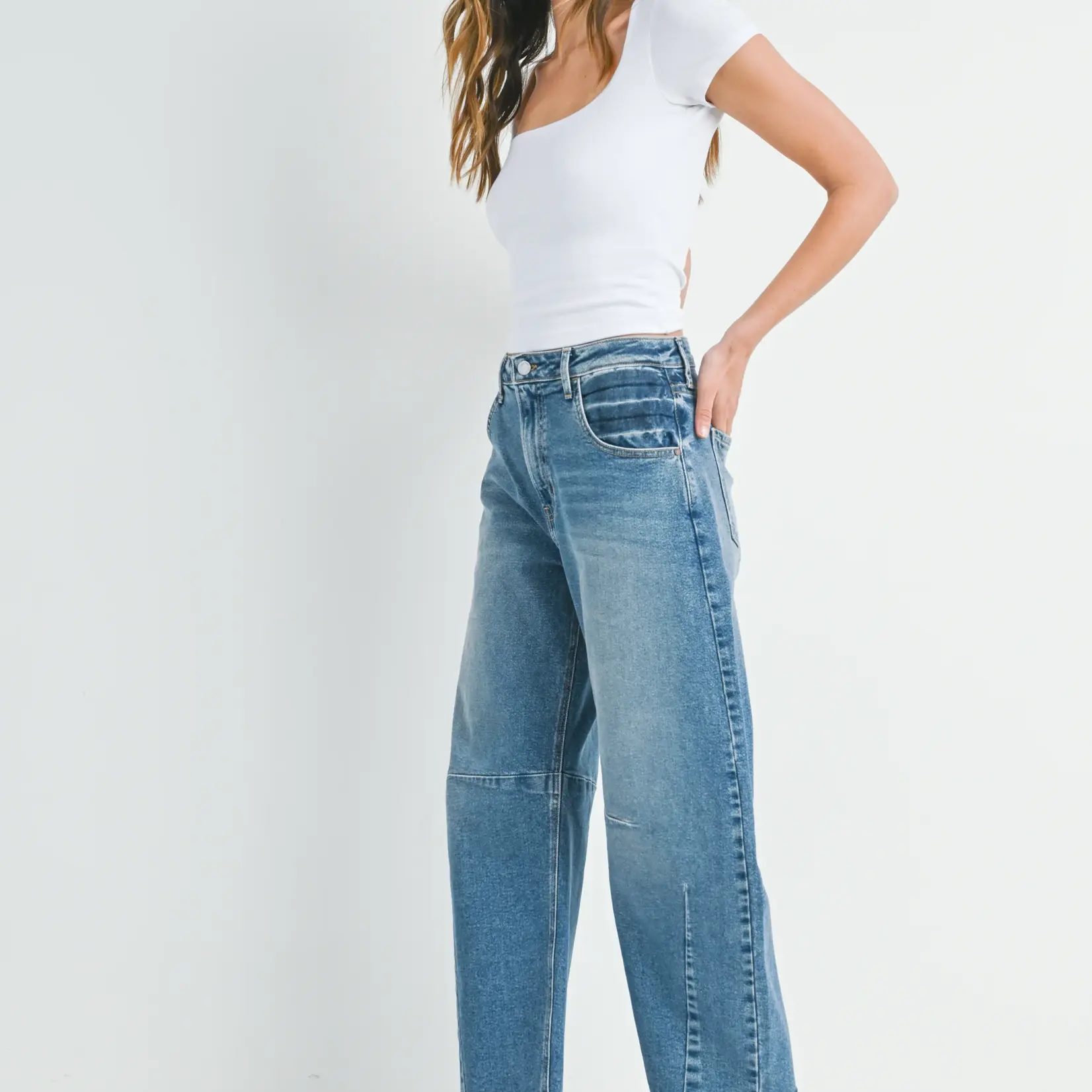 Barrel Jean with Seams