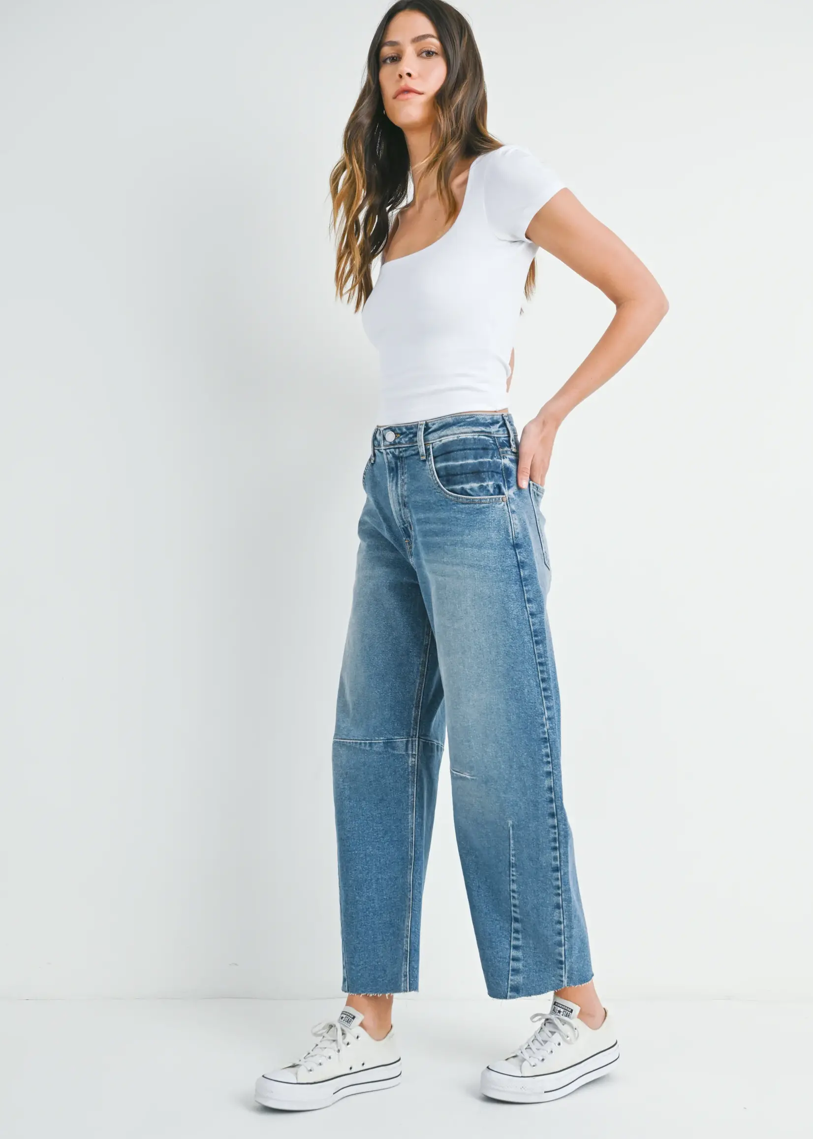 Barrel Jean with Seams