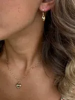 Silver Girl Jewelry Tiny Heart Drop Huggie