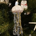 Creative Co Op Jellyfish Ornament with Rope Detail