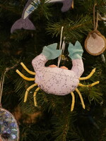 Creative Co Op Crab Ornament with Rope Detail
