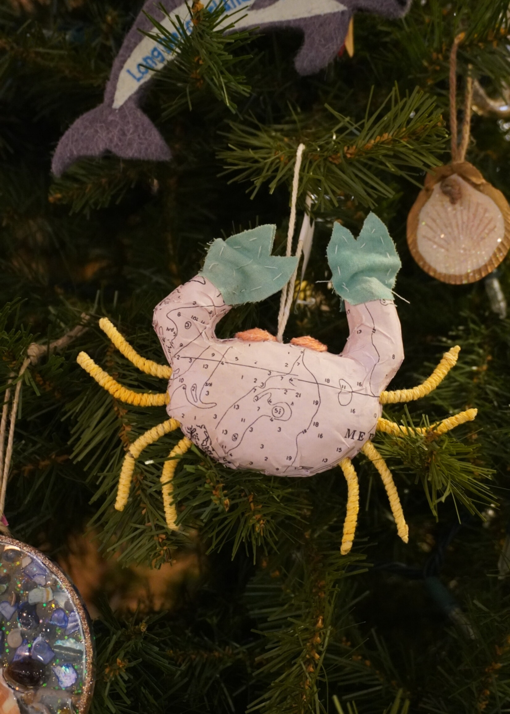 Creative Co Op Crab Ornament with Rope Detail