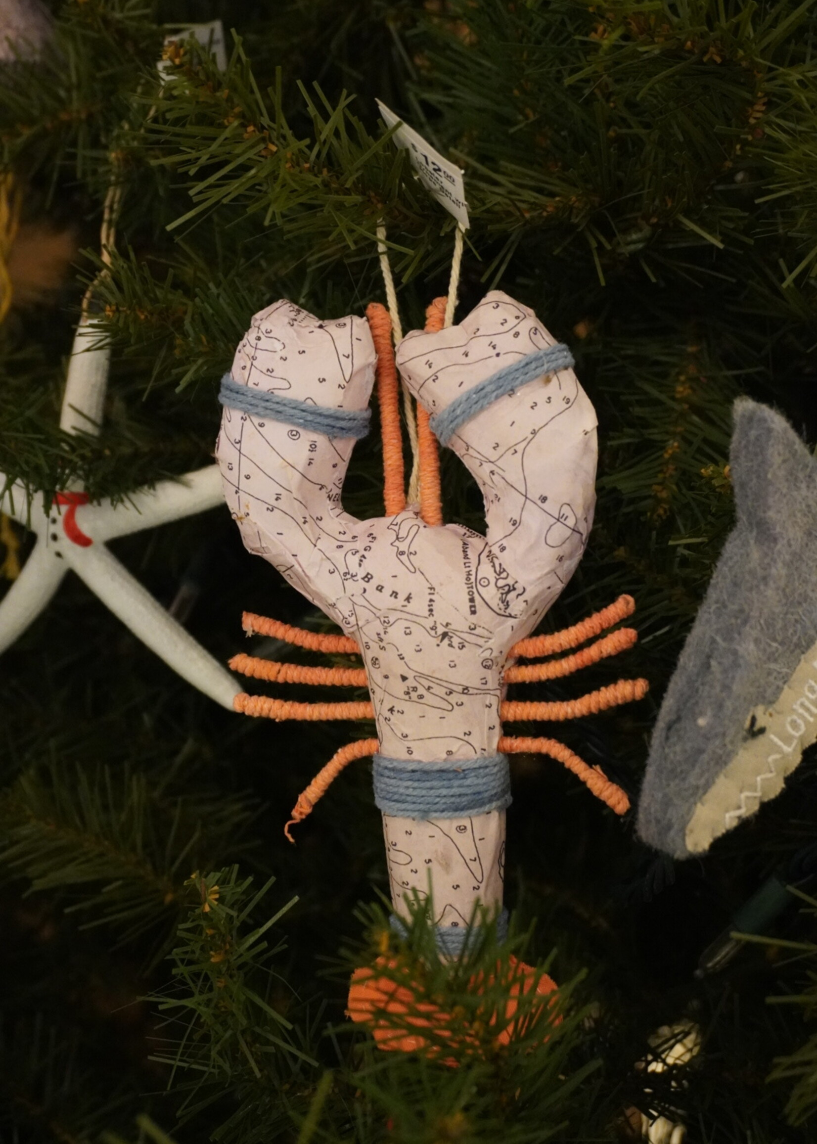 Creative Co Op Lobster Ornament with Rope Detail
