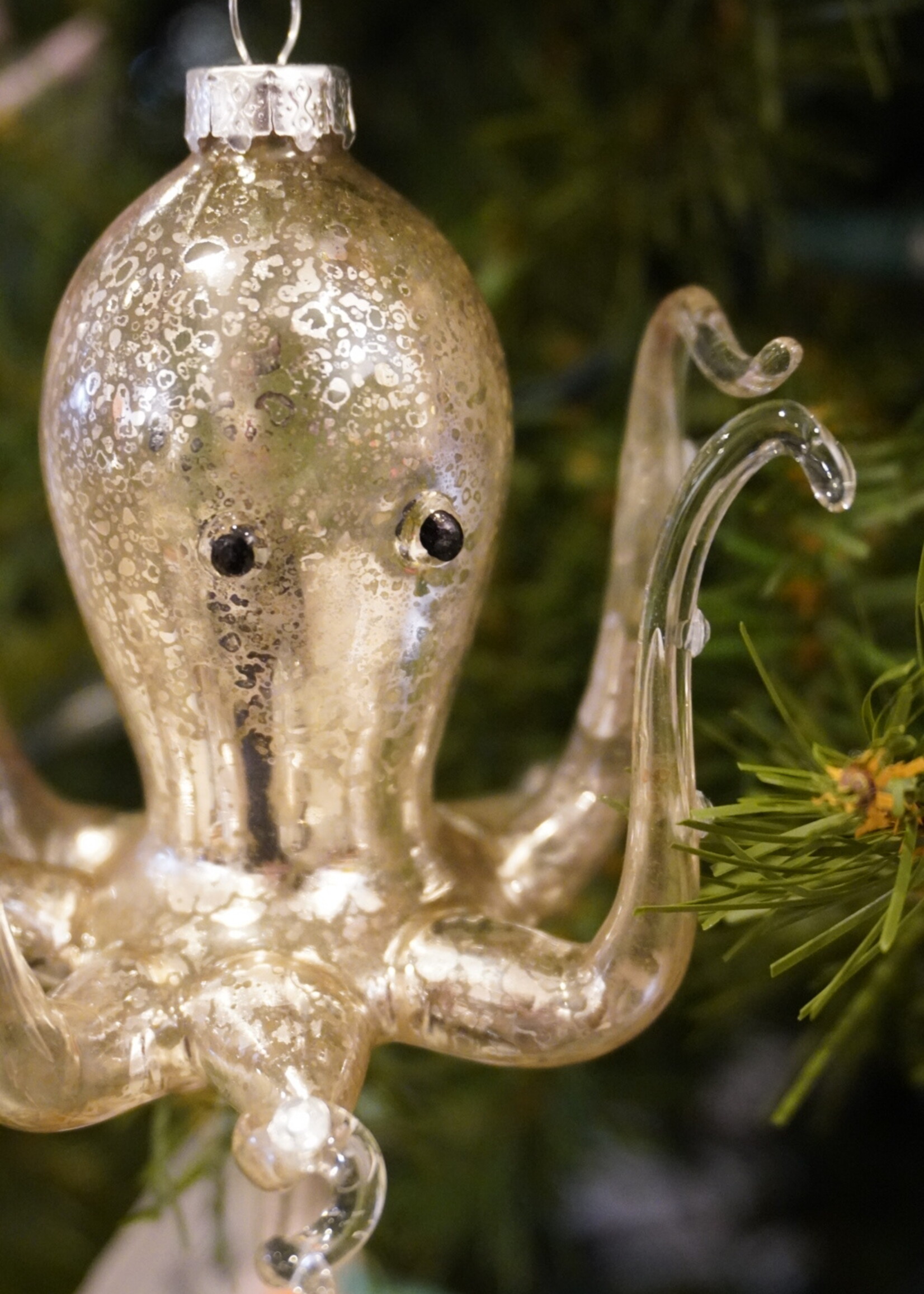 Creative Co Op Octopus Ornament with Rope Detail