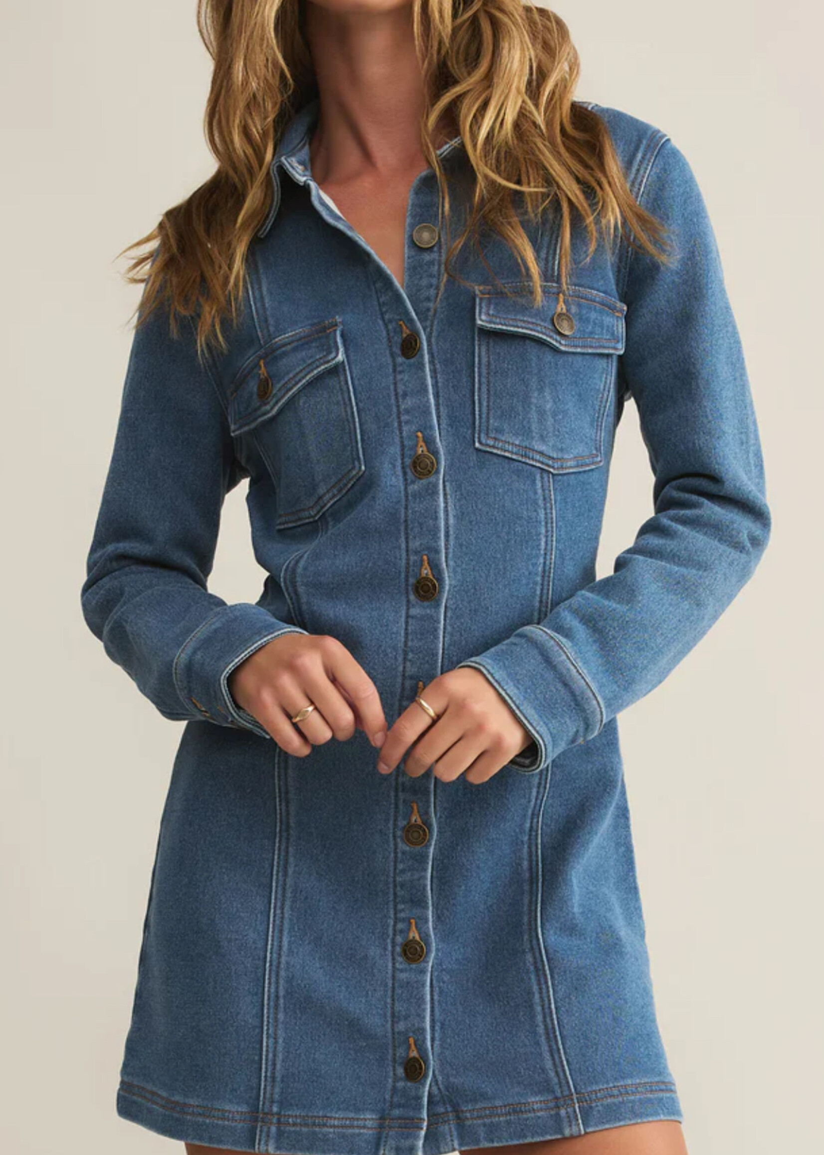 Z Supply Candice Knit Denim Dress