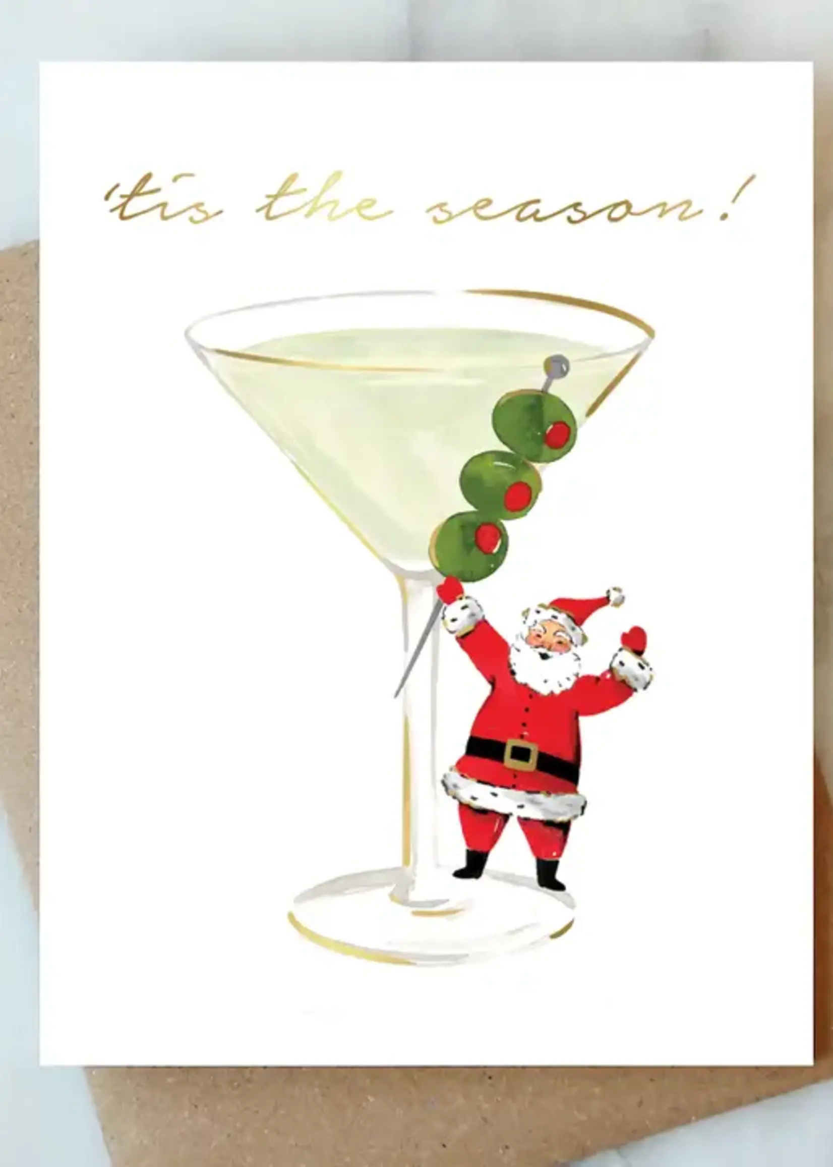 Santa Martini Holiday Card | Christmas Holidaycard