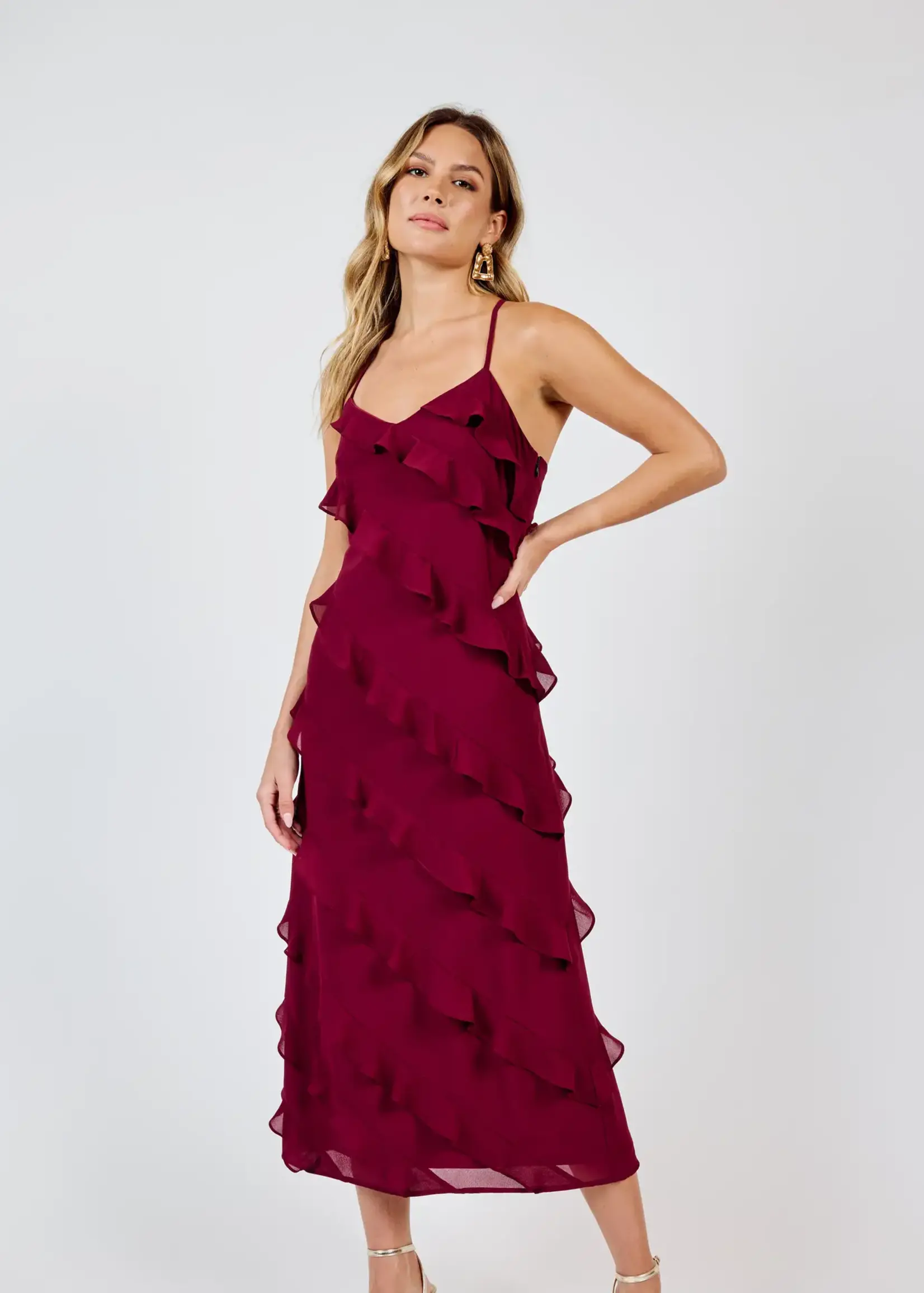 Sadie & Sage All Invited Ruffle Dress