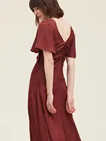 Grade & Gather Shirred Waist Detail Maxi Dress