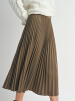 Sadie & Sage Full of Charm Pleated Midi Skirt