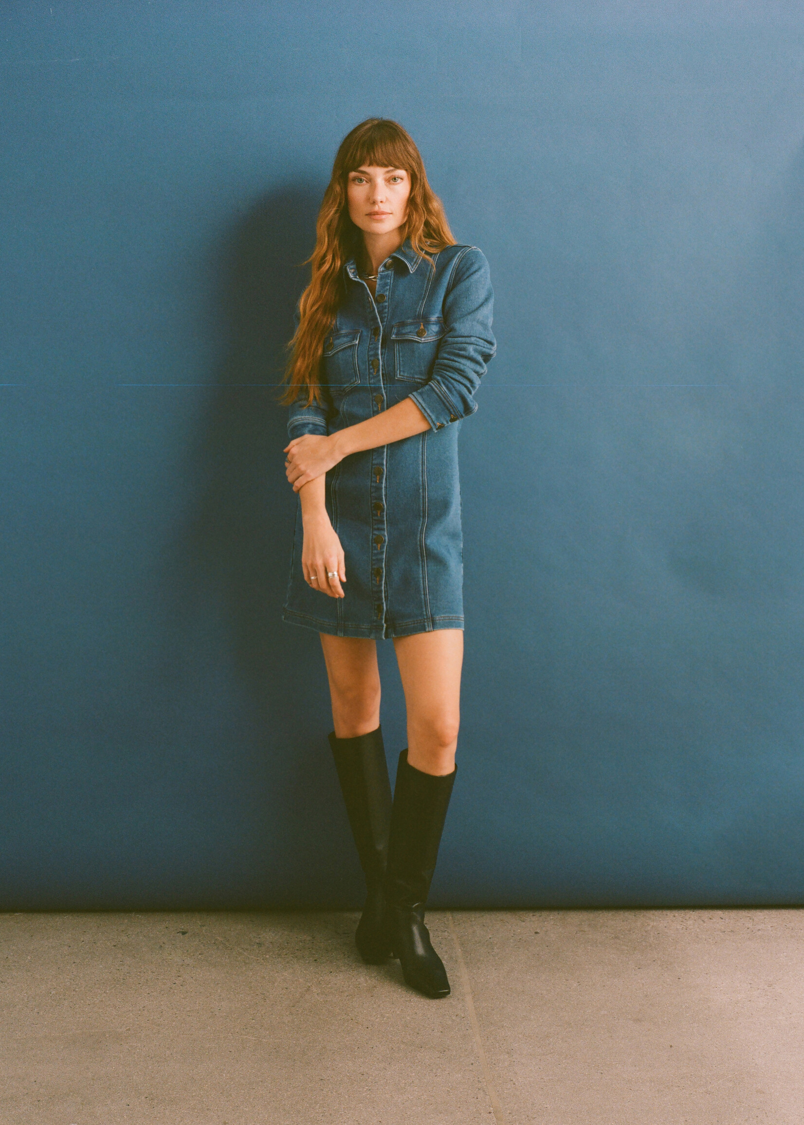 Z Supply Candice Knit Denim Dress